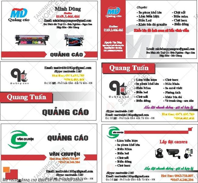 file vector dang cap thiet ke card visrits 
